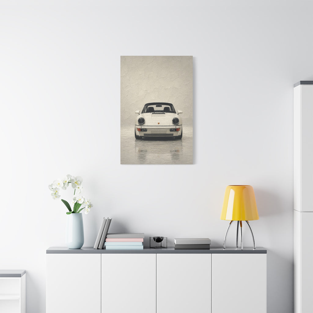 Porsche 911 Classic Front View Matte Canvas Wall Art