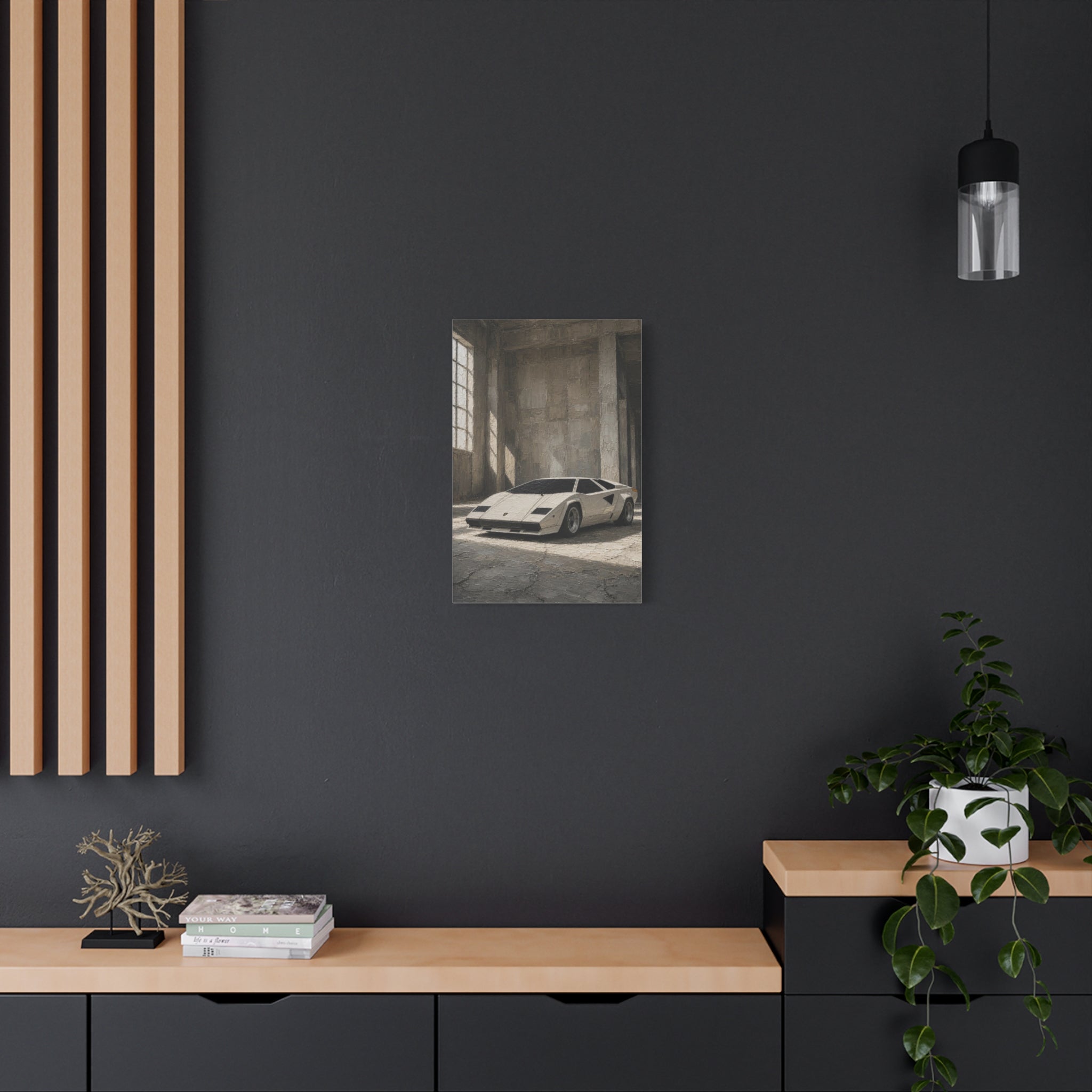 Vintage Sports Car Canvas Print — Matte Stretched Wall Art (1.25")