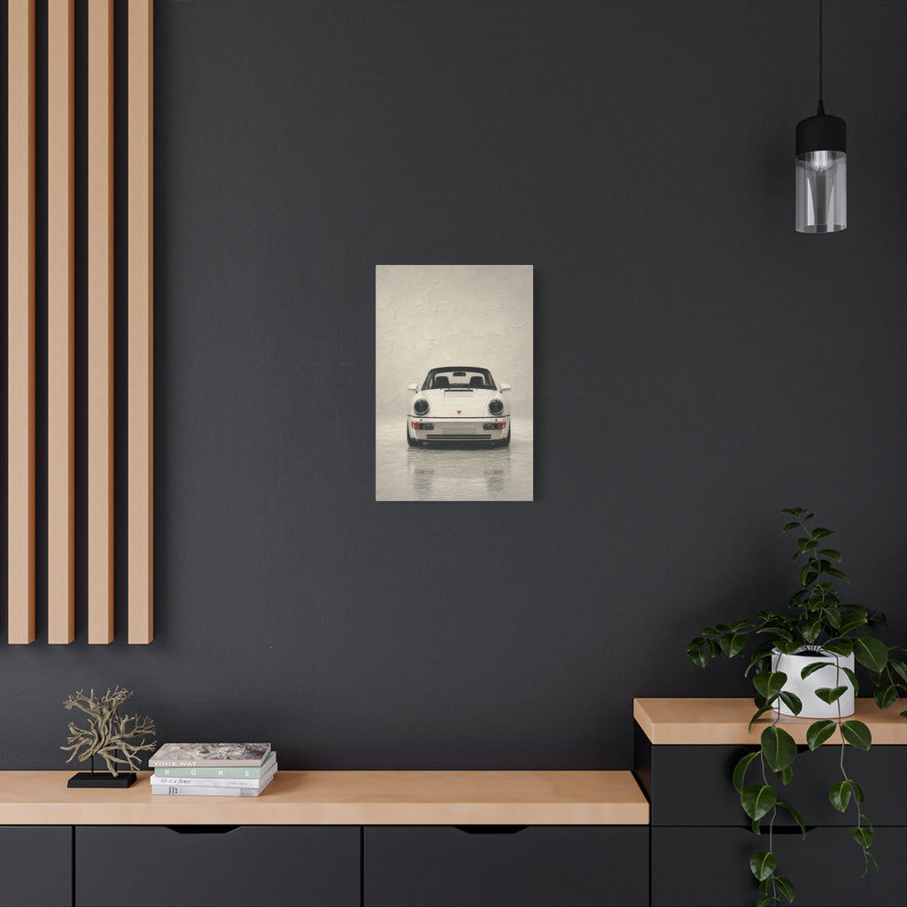 Porsche 911 Classic Front View Matte Canvas Wall Art