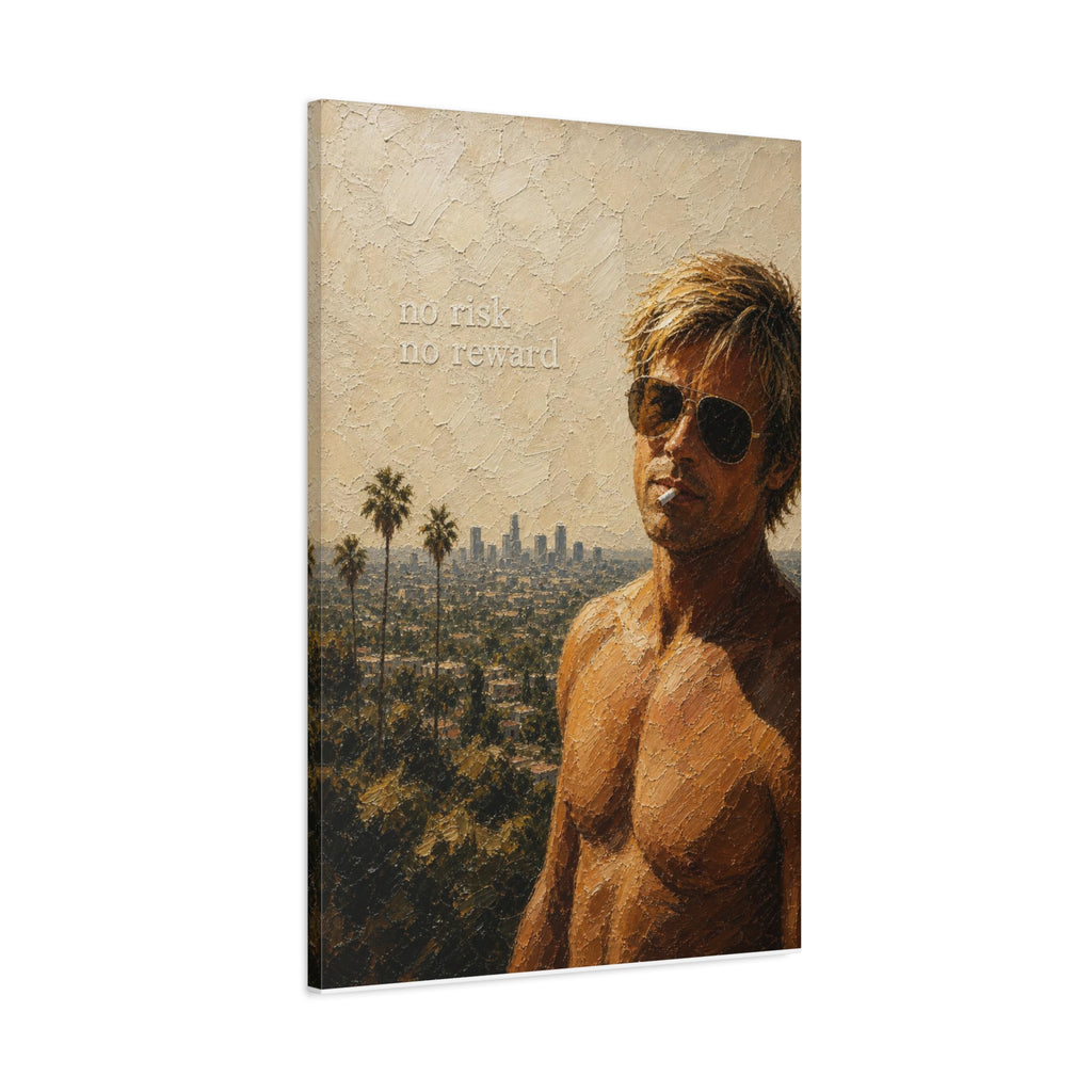 Matte Canvas Print - 'No Risk No Reward' Vintage Coastal Portrait