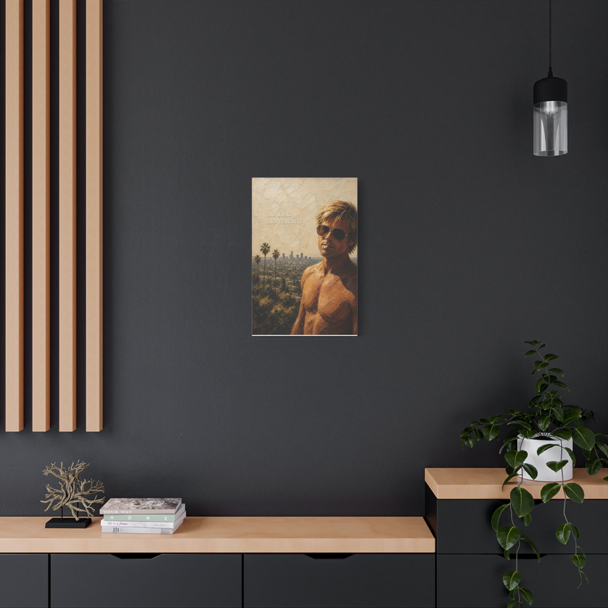 Matte Canvas Print - 'No Risk No Reward' Vintage Coastal Portrait