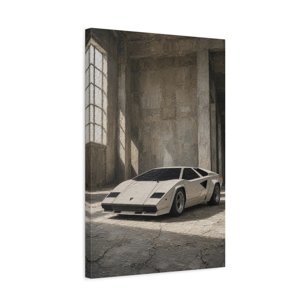 Vintage Sports Car Canvas Print — Matte Stretched Wall Art (1.25")