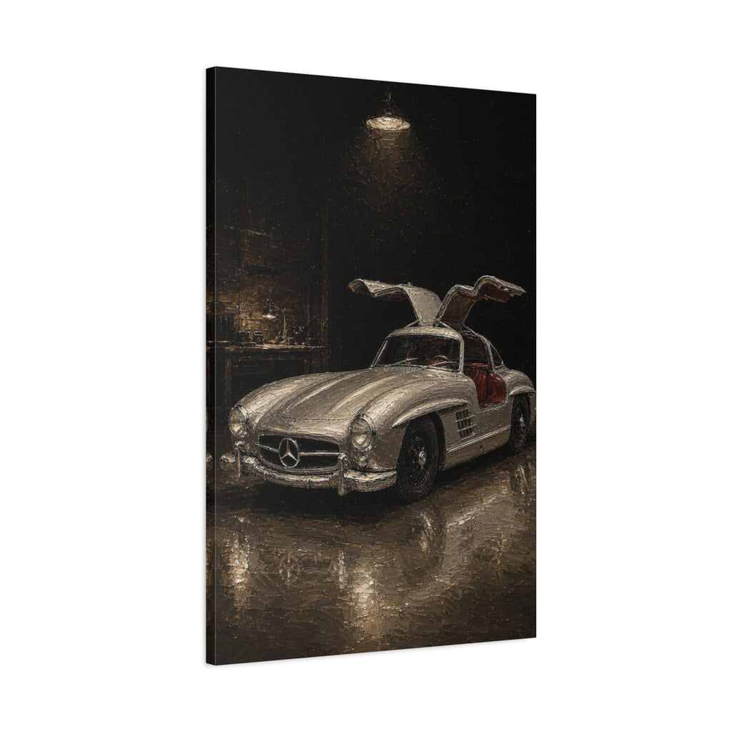 Mercedes 300SL Gullwing Canvas Print — Vintage Sports Car Wall Art