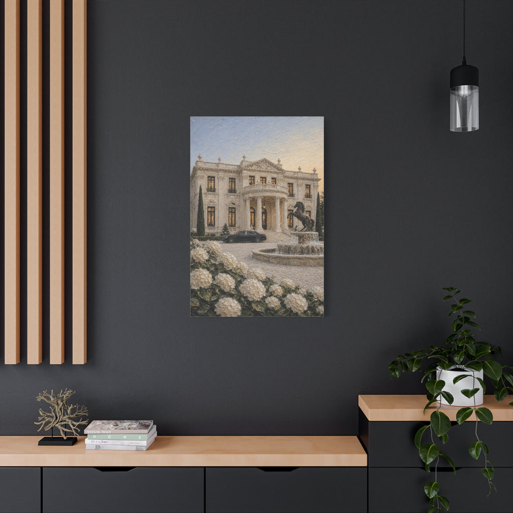 Luxury Mansion Canvas Print — Matte Stretched Wall Art