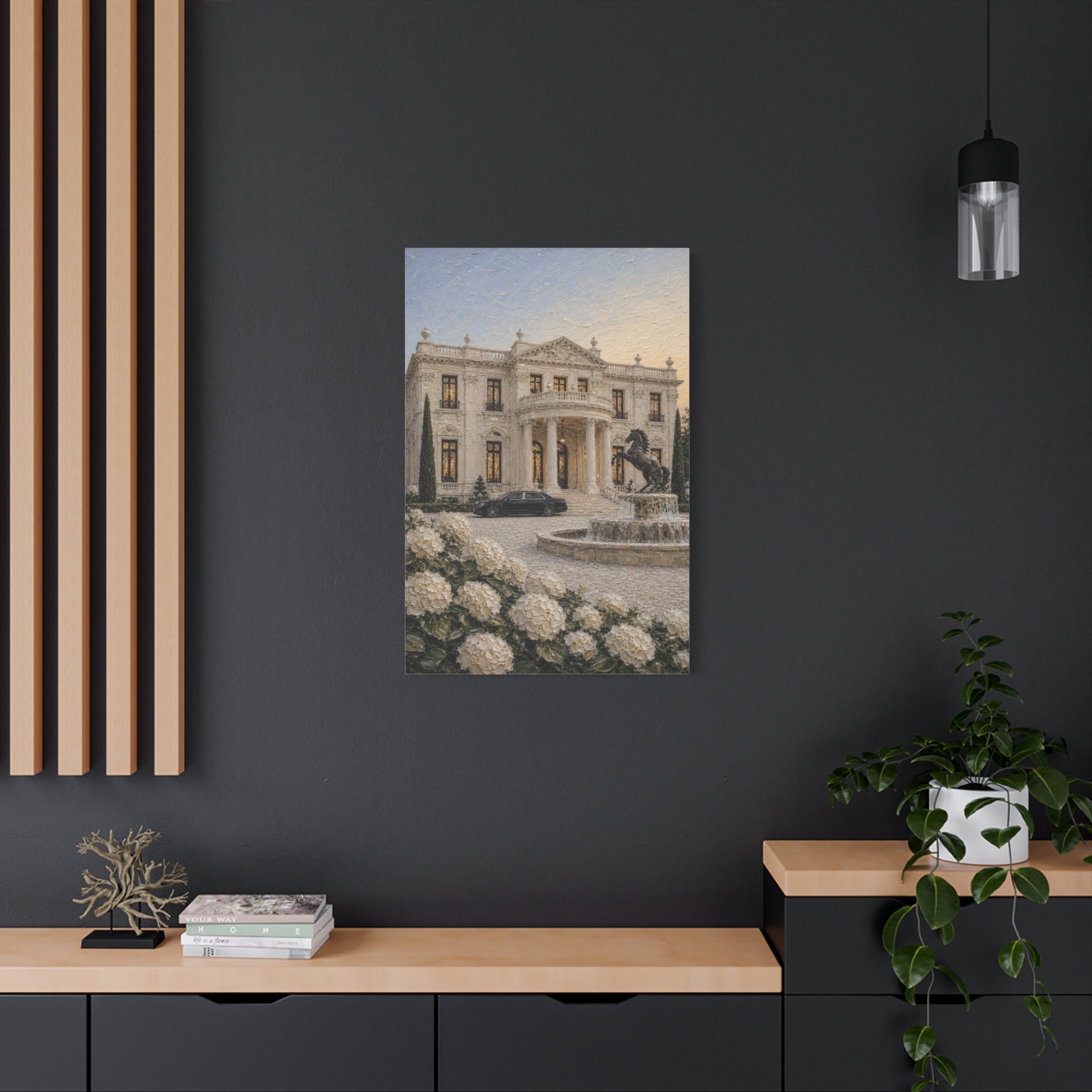 Luxury Mansion Canvas Print — Matte Stretched Wall Art
