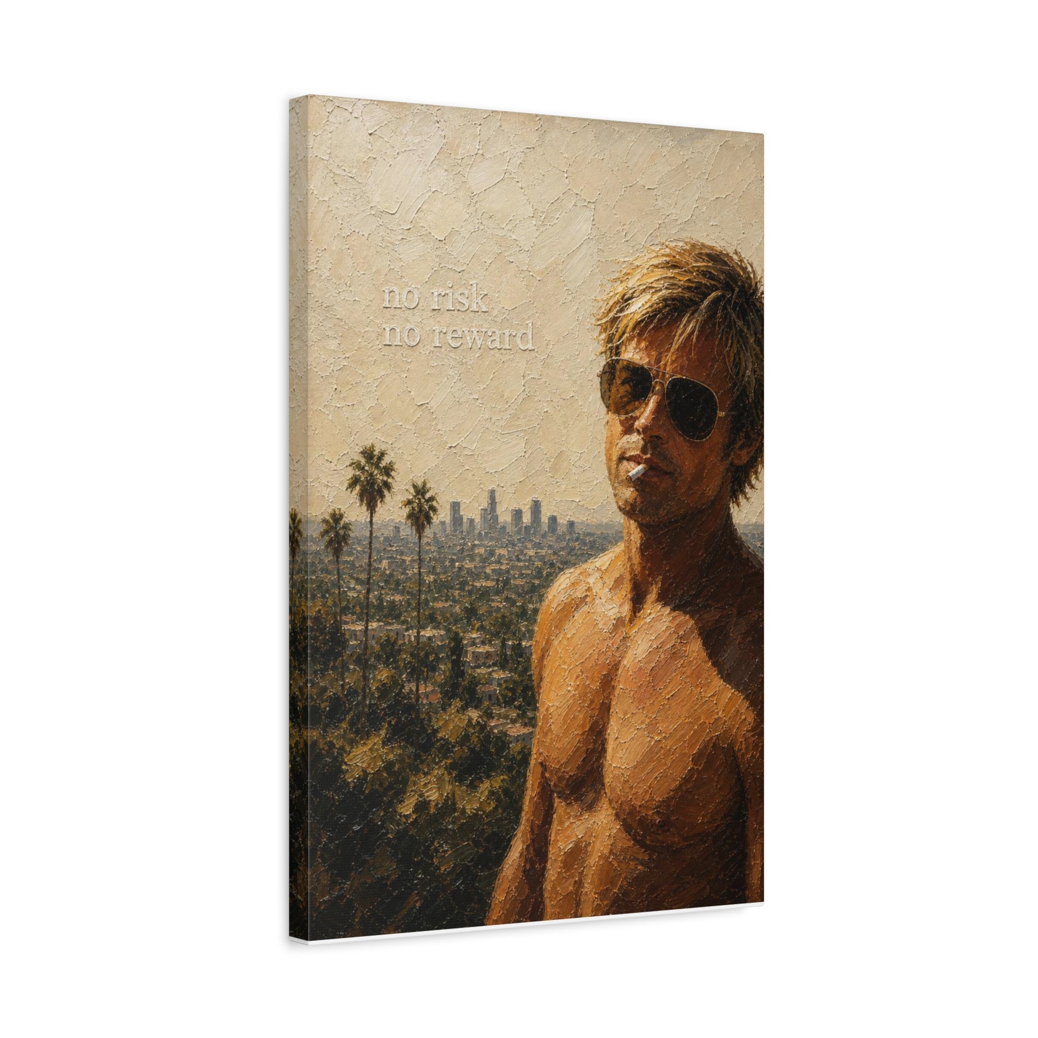 Matte Canvas Print - 'No Risk No Reward' Vintage Coastal Portrait