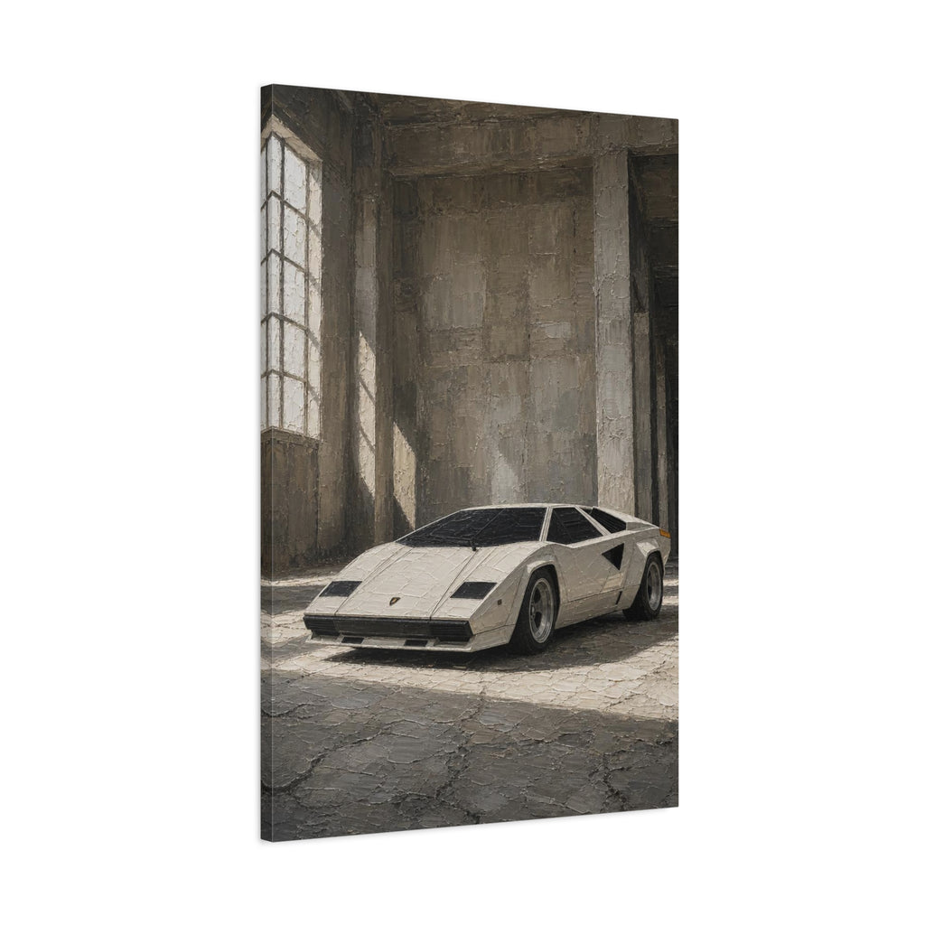 Vintage Sports Car Canvas Print — Matte Stretched Wall Art (1.25")