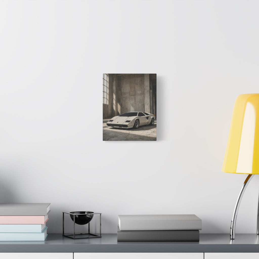 Vintage Sports Car Canvas Print — Matte Stretched Wall Art (1.25")