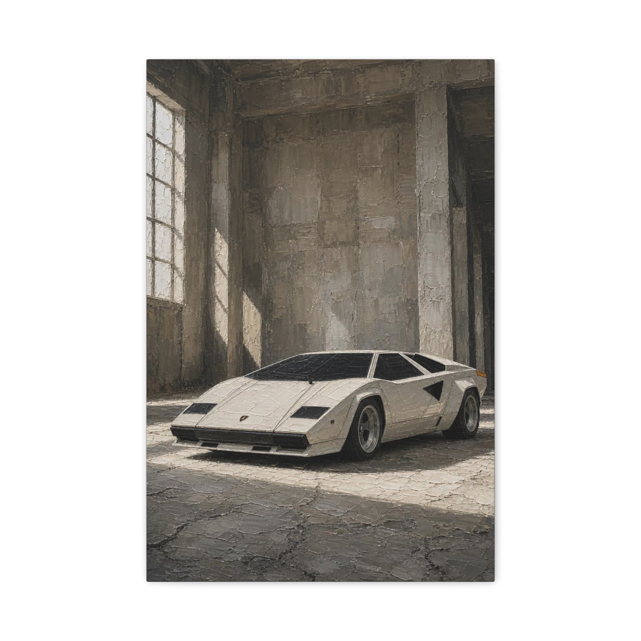 Vintage Sports Car Canvas Print — Matte Stretched Wall Art (1.25")
