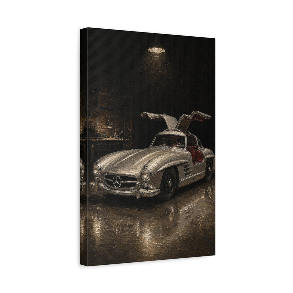 Mercedes 300SL Gullwing Canvas Print — Vintage Sports Car Wall Art