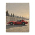 Red Vintage Ferrari Canvas Print — Matte Stretched Car Wall Art