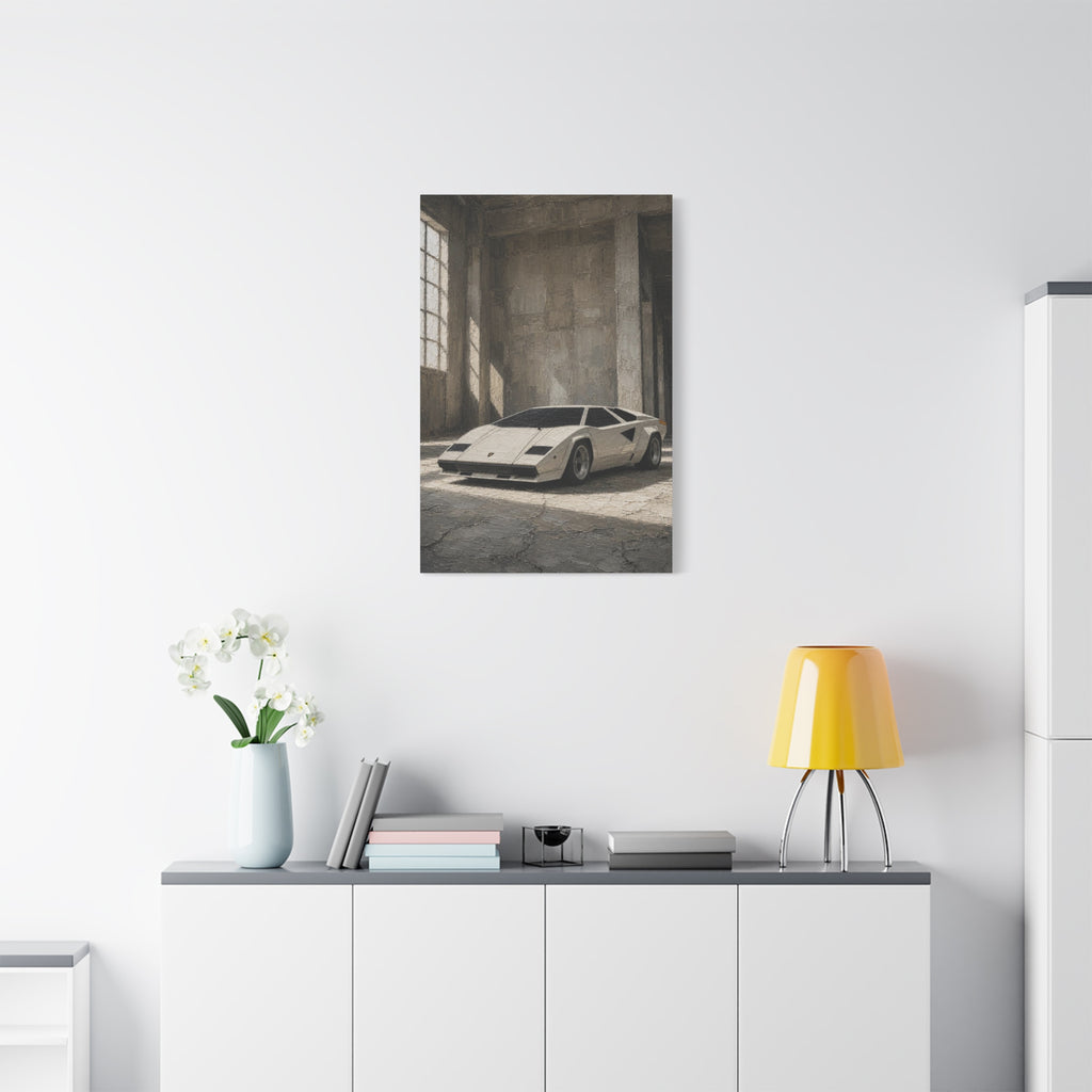 Vintage Sports Car Canvas Print — Matte Stretched Wall Art (1.25")