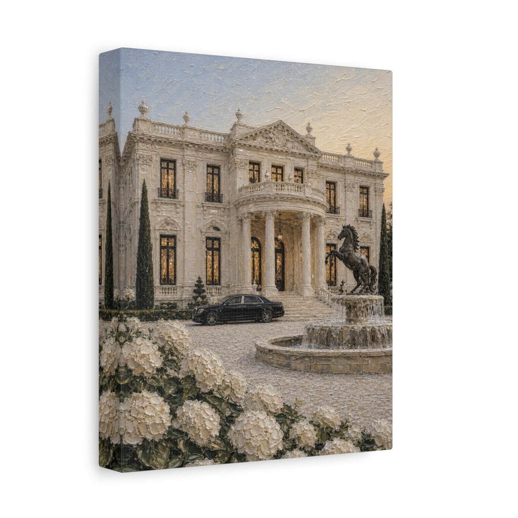 Luxury Mansion Canvas Print — Matte Stretched Wall Art