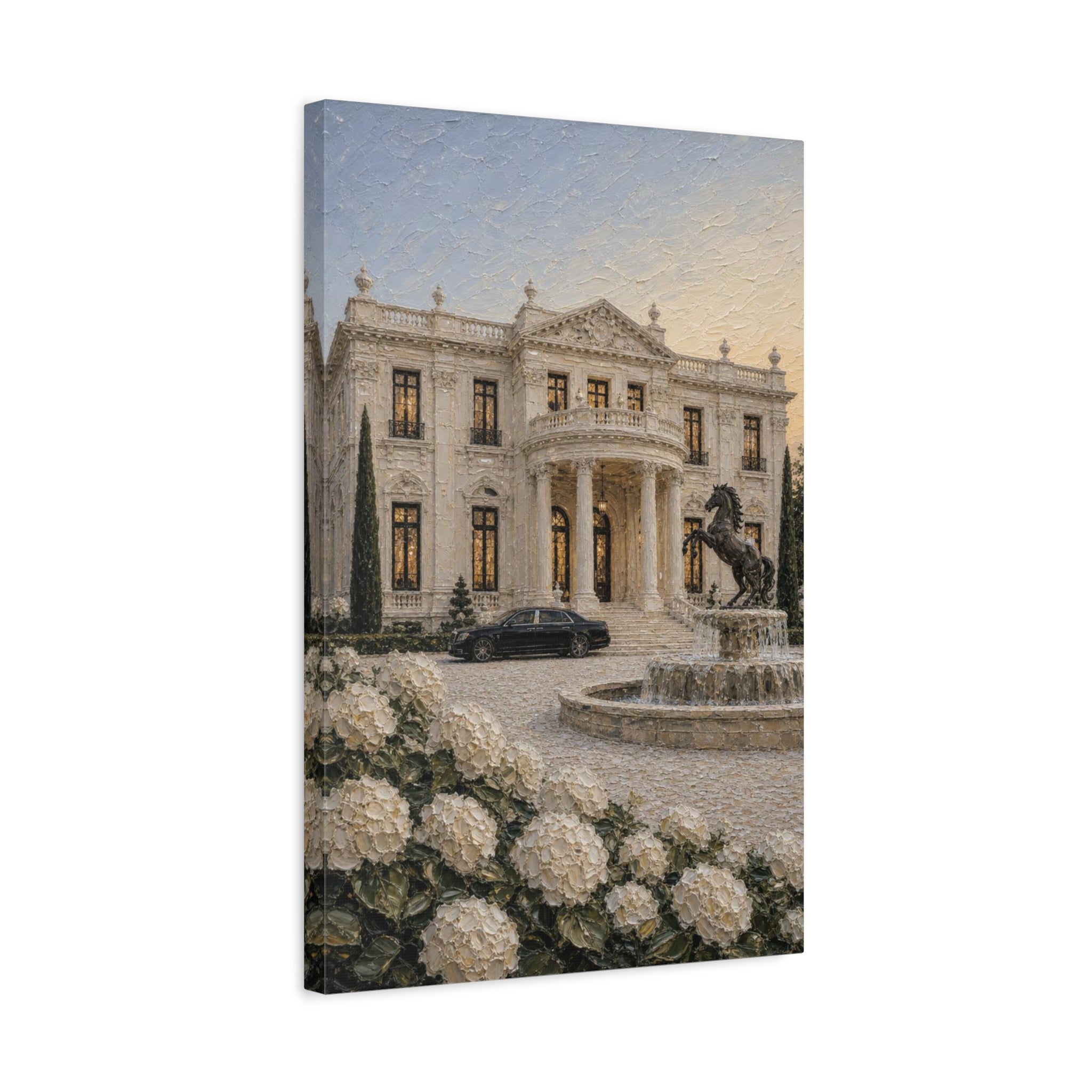 Luxury Mansion Canvas Print — Matte Stretched Wall Art