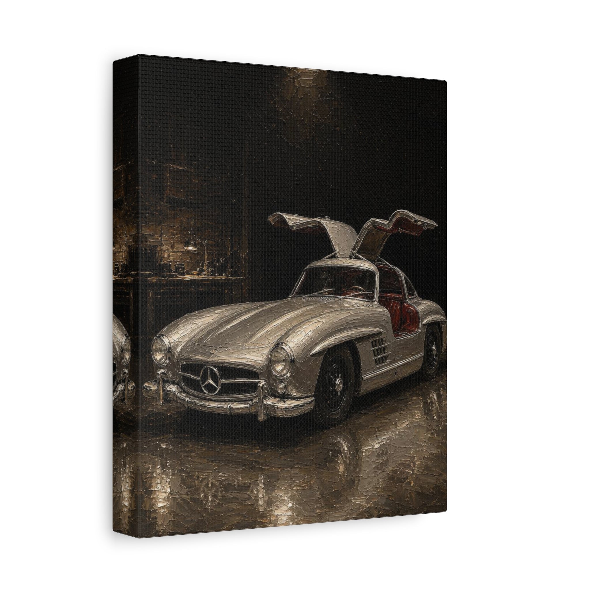 Mercedes 300SL Gullwing Canvas Print — Vintage Sports Car Wall Art
