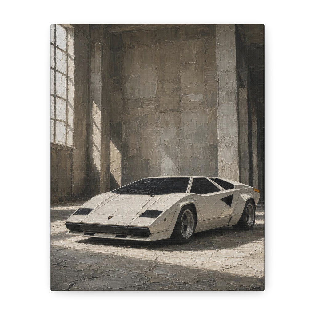 Vintage Sports Car Canvas Print — Matte Stretched Wall Art (1.25")
