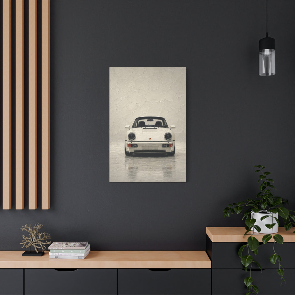 Porsche 911 Classic Front View Matte Canvas Wall Art