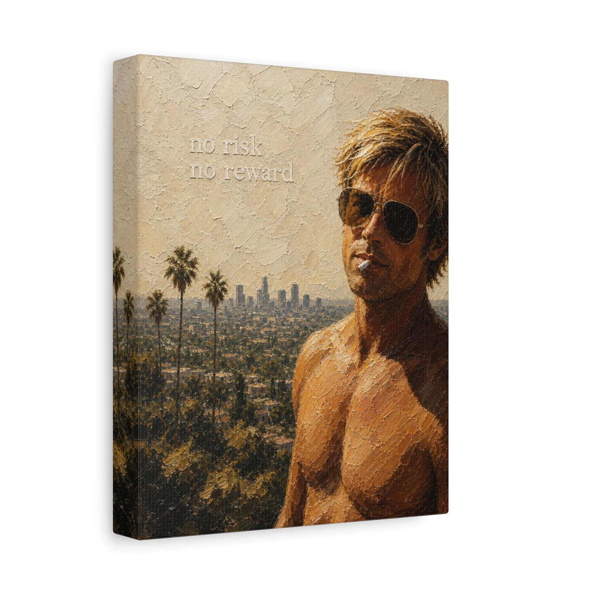 Matte Canvas Print - 'No Risk No Reward' Vintage Coastal Portrait