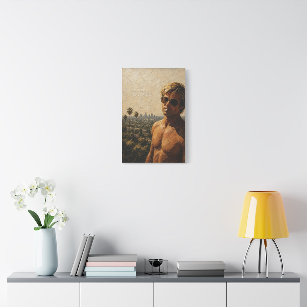 Matte Canvas Print - 'No Risk No Reward' Vintage Coastal Portrait