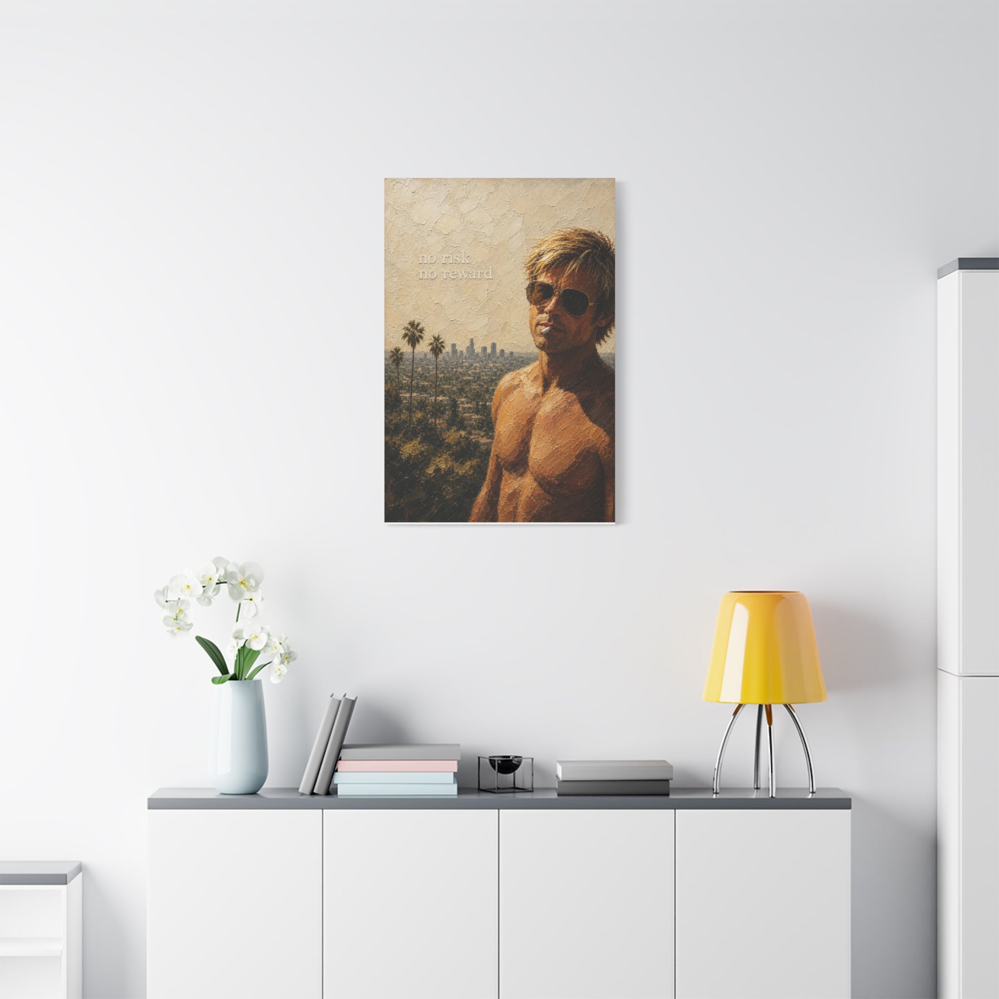 Matte Canvas Print - 'No Risk No Reward' Vintage Coastal Portrait