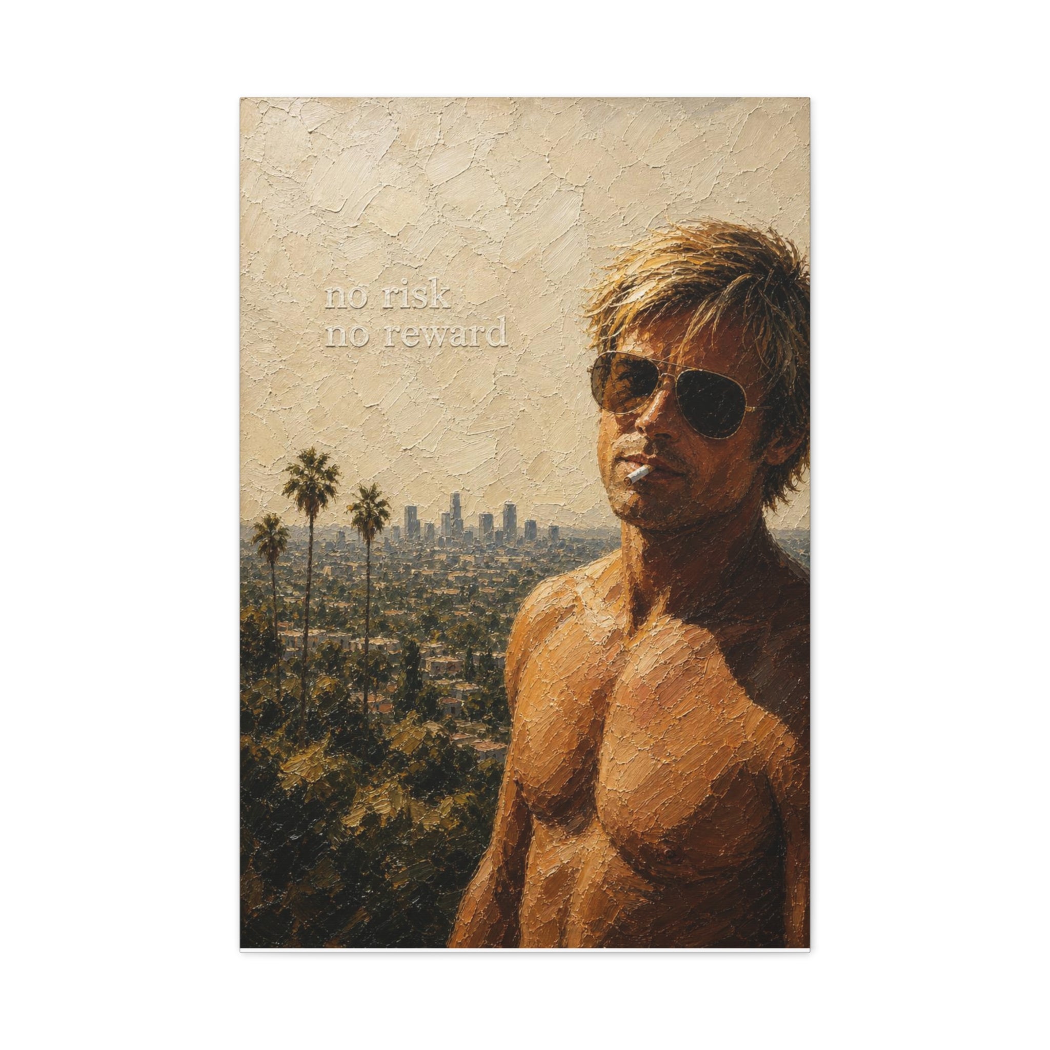 Matte Canvas Print - 'No Risk No Reward' Vintage Coastal Portrait