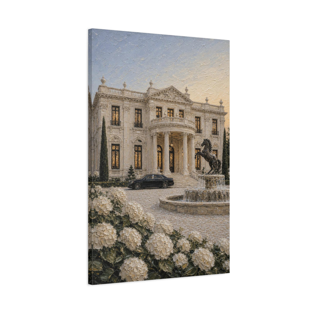 Luxury Mansion Canvas Print — Matte Stretched Wall Art