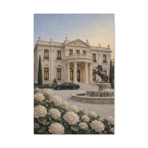 Luxury Mansion Canvas Print — Matte Stretched Wall Art