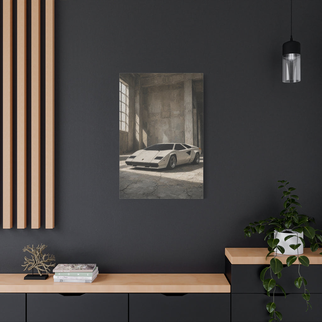 Vintage Sports Car Canvas Print — Matte Stretched Wall Art (1.25")