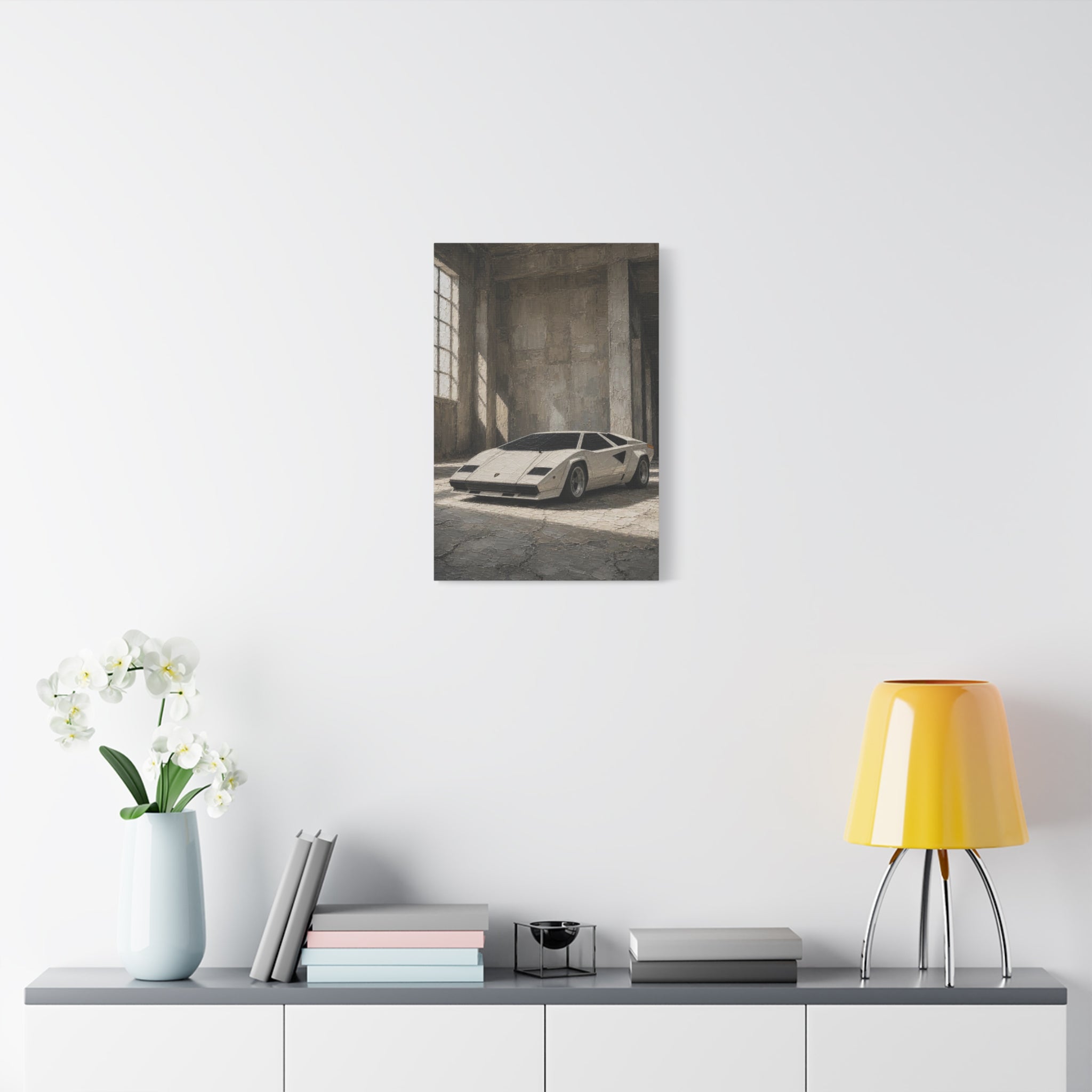 Vintage Sports Car Canvas Print — Matte Stretched Wall Art (1.25")