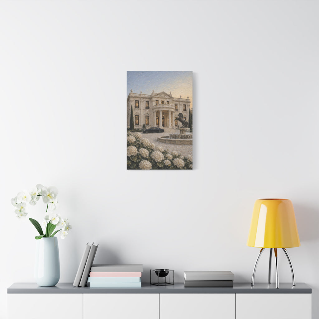 Luxury Mansion Canvas Print — Matte Stretched Wall Art