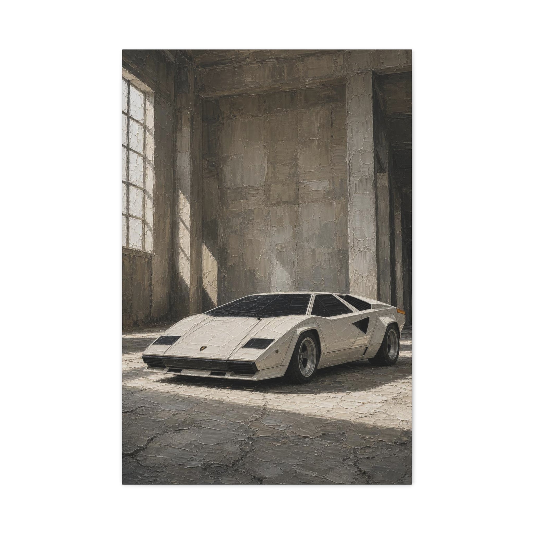 Vintage Sports Car Canvas Print — Matte Stretched Wall Art (1.25")
