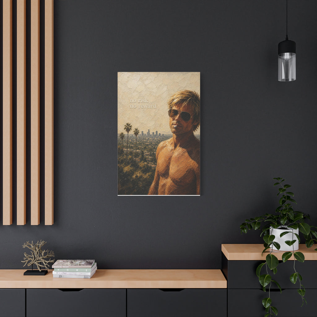 Matte Canvas Print - 'No Risk No Reward' Vintage Coastal Portrait