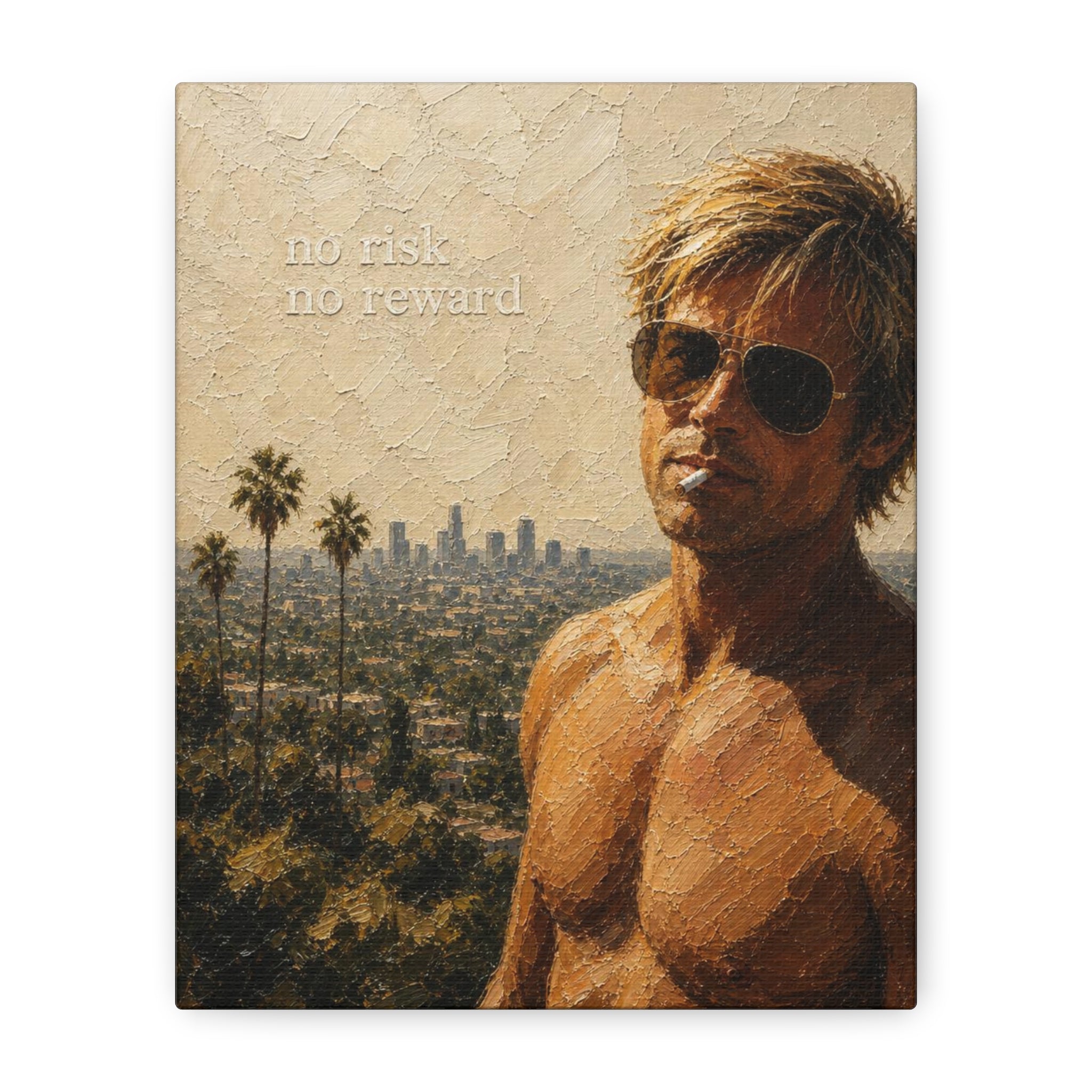 Matte Canvas Print - 'No Risk No Reward' Vintage Coastal Portrait